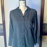 Cloth & Stone (Anthropologie) Small Black Acid Wash Chambray Button up Shirt Photo 0