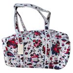 Vera Bradley Barrel Duffel Vineyard Floral Blue Magenta Photo 0