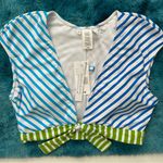 Bleu Rod Beattie Cap Sleeve Crop Bikini Top Size 10 Photo 2