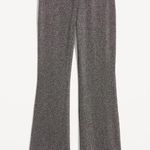 Old Navy High Rise Flare 2X full length silver grey sparkle glitter high waisted Photo 0