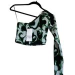 ZARA NWT Asymmetrical one shoulder retro crop top Ring Detail Bloggers Fave Photo 9