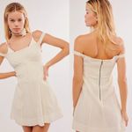 Free People  Berry Kiss Mini Dress Ivory Combo Large NWOT Photo 2