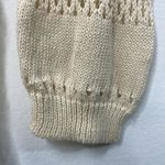 Wild Pearl  Open Cardigan with fringe boho cotton crochet design Large cream Photo 5