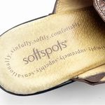 SOFTSPOTS Brown Soft Leather Lace Detail Slip On Mules, Size 9.5W Photo 3