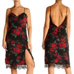 Lovers + Friends  Black Hymn Rose Lace Slip Dress Size XS Photo 1