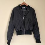 PacSun Black Puffy Semi Cropped Bomber Jacket Sz Small Photo 0