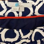 Boden Pencil Skirt Geometric Print Blue & White Blue Size 4 Photo 3
