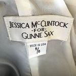 Gunne Sax Jessica McClintock  Prom Dress Mini Crisscross Colorblock Black White 5 Photo 2