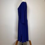 Lauren Ralph Lauren Classic Wrap Style Dress Ruched Deep Blue Women’s Size 10 Photo 1