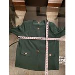 JM Collection  Women's Green Solid Polyester Long Sleeve Button Front Jacket 14P Photo 9