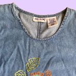 Blair Vintage 90s Denim Embroidered Midi Dress 🔥 Photo 2