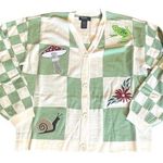 Her Universe Cottagecore Patch Checkered Oversized Cardigan (Small) Photo 0