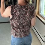 BB Dakota: Dainty Floral Moody Toned Blouse Black Photo 1