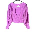 Free People Tea Time Plumeria Balloon Sleeve Top Size Small Photo 7