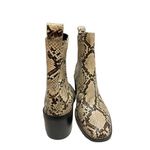Nordstrom NWOT Snakeskin Textured Black, Brown & Cream Chunky Heel Ankle Boots Photo 2
