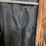 Brown Suede Fringe Leather Jacket Size M Photo 3