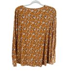 American Eagle Outfitters Gold Floral Button Blouse Photo 2