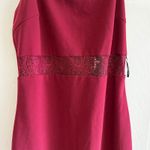 Lulus  Burgundy Lace Midi Dress Size Medium NWT Holiday Wedding Fall Photo 3