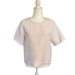 MiH Jeans Light Pink Gauze Textured Blouse Photo 0