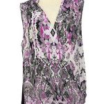 Inc international Concepts Purple & Black Sleeveless Women's Top Large | 49-39 Photo 0