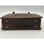 Unique Vintage Vtg Aztec Hand Tooled Large Leather Purse Mayan Calendar/Bull FightChief Satchel Photo 4