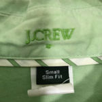 J Crew Women’s Green Cotton Button Down Shirt Blouse Small Slim Fit Photo 2