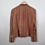 Caslon  x NORDSTROM | Caramel Leather Soft Moto Style Jacket Coat Zipper | XL Photo 3