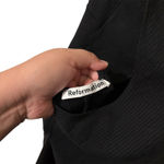 Reformation  Black Knit Ribbed Ashlee Midi Dress Size Large Photo 5