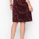 Talbots NWT Women CORDUROY A-LINE SKIRT - EQUESTRIAN PRINT Burgundy 8 Photo 1