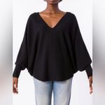 Kerisma  Ryu Black V-Neck Thin Sweater Top size Small/Medium Photo 2