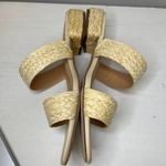 Joie  Niki Braided Straw Square Toe Block Heel Sandal Sz 8.5 Photo 2