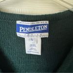 Pendleton Vintage  Large Women Wool Green & Gold Button Down Vest Photo 3