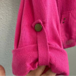 Allison Daley  Zip Up Sweater with roll tab sleeves Size Large 100%‎ Cotton Photo 3