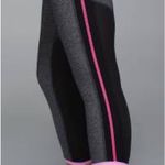 Lululemon Pace Pusher Crop Heathered Black / Black / Raspberry Glo Light Photo 2