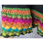 Double Zero  open cardigan crochet colorful rainbow sweater small. Photo 4