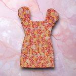 Lulus ★  Sweet Essence Blush Floral Jacquard Puff Sleeve Mini Dress ★ Photo 2