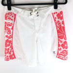 TYR Womens Full Bloom Boardshort Zip Pocket Floral Coral Orange White M Size M Photo 0