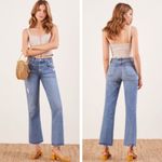 Reformation  Crop Flood Jeans Kick Flare Distressed Size 26 Olympic Trendy Chic Photo 1