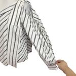 Milly  Nina Top in White One Shoulder Stripes White Blouse Women’s Size 8 New NWT Photo 5