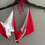 Boohoo  Red Tie Front and High Waisted Bikini Set Photo 4