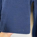 Aritzia Babaton Navy Shapelace High‎ Neck Long Cropped Top Size Small Photo 4