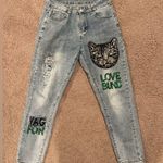 No Brand Women's Streetwear Kpop Skinny Denim Jeans Blue Size 27 Photo 0