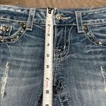 Miss Me  Low Rise Rhinestone Frayed Hem Stretch Jean Shorts Size 26 Photo 8