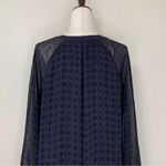 CAbi  Harlequin Purple Shirtdress Black Diamond Print Sheer Sheath Dress Photo 8