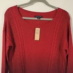 American Eagle Lightweight Knit Ombre Sweater Red Size S NWT Photo 3