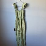 Lulus Daniyah Sage Green Smocked Flutter Sleeve Wide-Leg Jumpsuit Photo 7