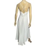 Flora Nikrooz  Vintage Women’s Size M White Chiffon Embroidered Long Gown Robe Photo 1