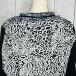 Chico's Women Leopard Black & Purple Open Front Long Sleeve Blazer Sz XL (3) Photo 9