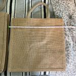 Jute Tan Tote Bag Rafia Set of 2 Beach Picnic Travel Cottagecore Casual Totes‎ Brown Photo 4