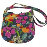 Vera Bradley Pushlock Crossbody Retired Jazzy Blooms Print Photo 0